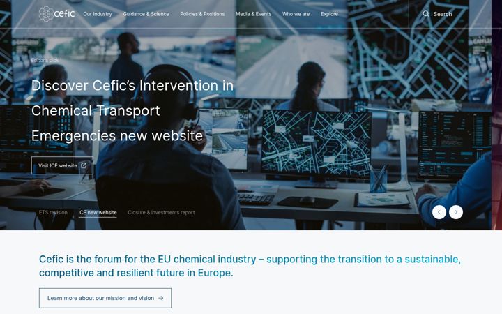 Screenshot of cefic.org