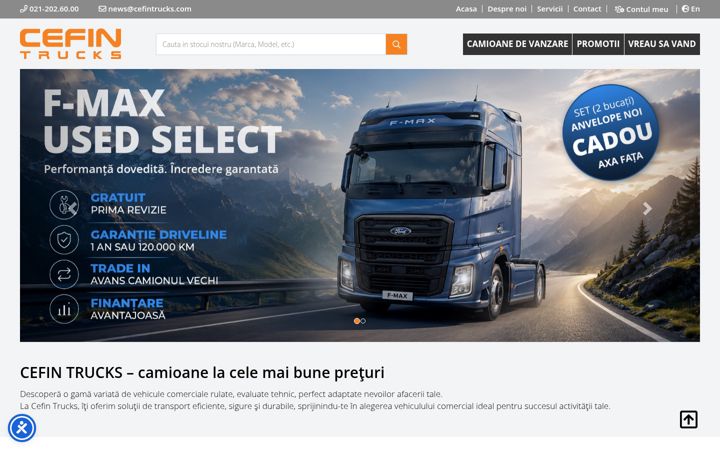 Screenshot of cefintrucks.com