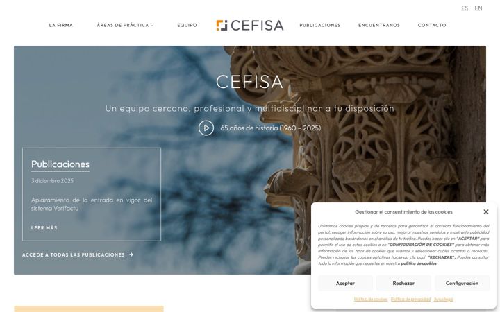 Captura de pantalla de cefisaa.es