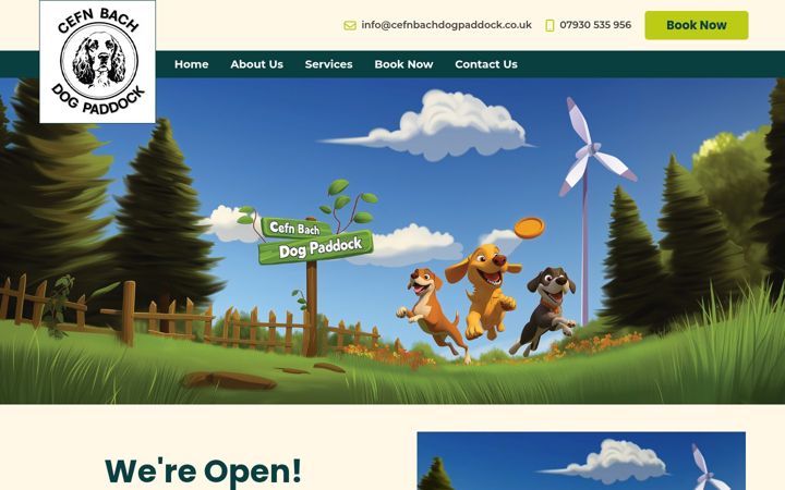 Screenshot von cefnbachdogpaddock.co.uk