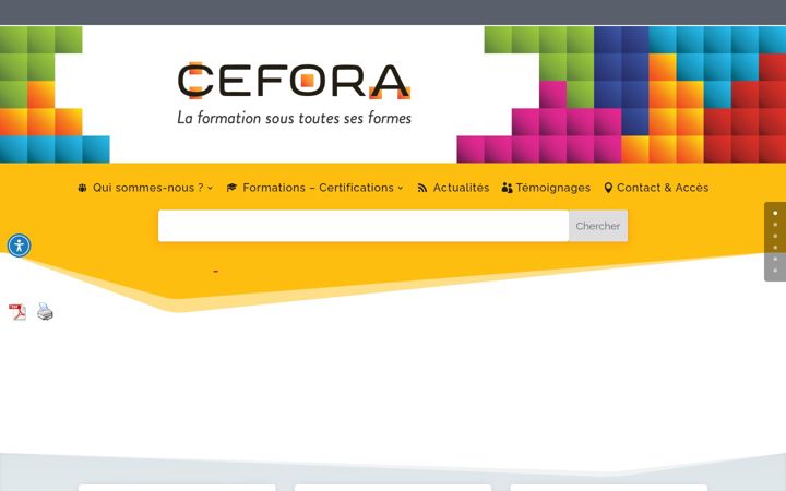 Ekraanipilt saidist cefora.org