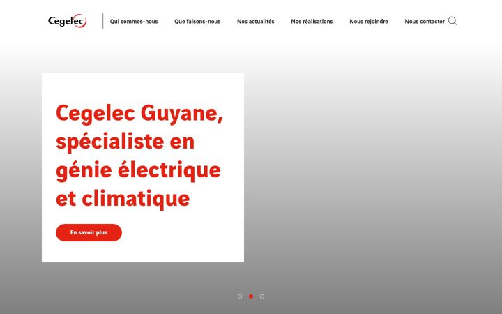 Capture d'écran de cegelec-guyane.fr