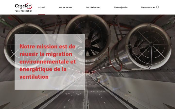 Screenshot of cegelec-paris-ventilation.com