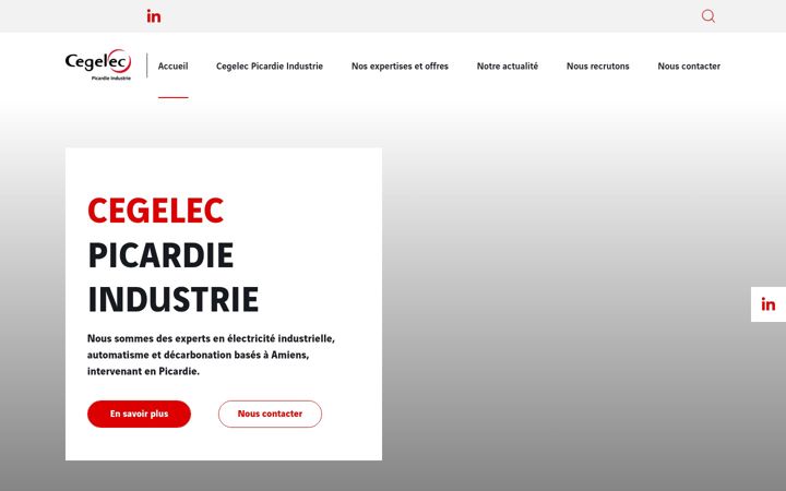 Capture d'écran de cegelec-picardie-industrie.fr
