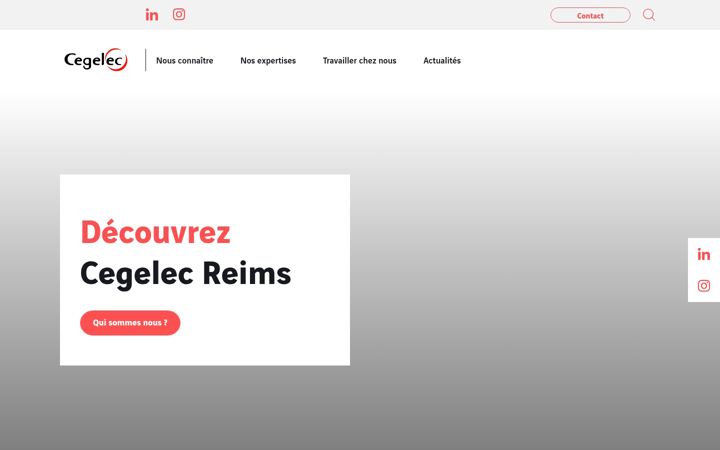 Screenshot of cegelec-reims.fr