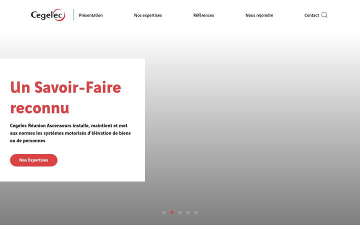 Screenshot of cegelec-reunion-ascenseurs.fr