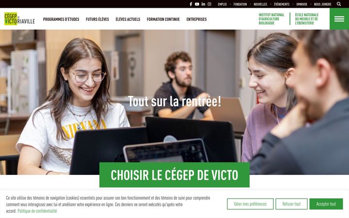 Screenshot του cegepvicto.ca
