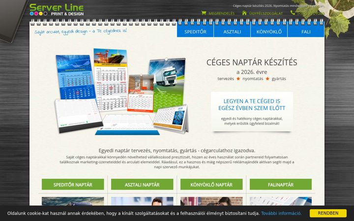 Capture d'écran de ceges-naptar-keszites.hu