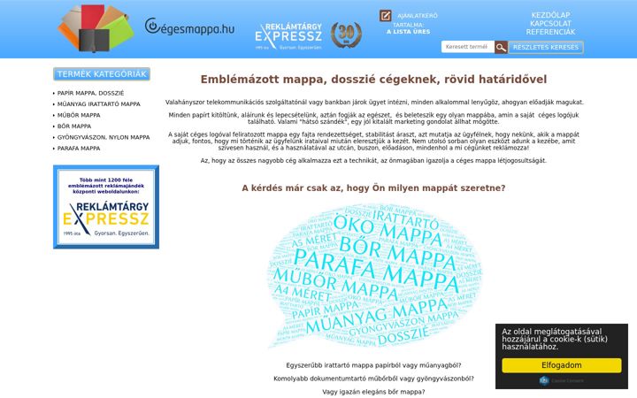 Capture d'écran de cegesmappa.hu