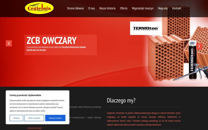 Skærmbillede af cegielniaprzeclaw.pl