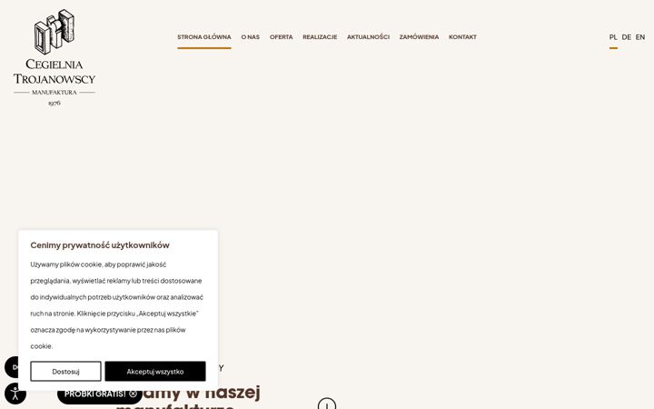 Skærmbillede af cegielniatrojanowscy.pl