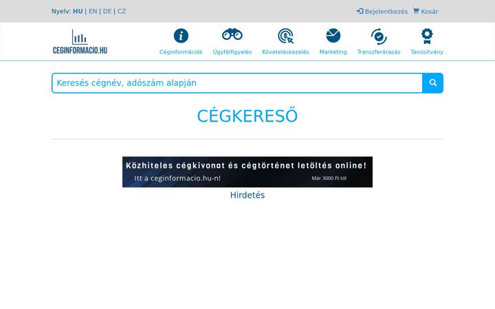 Screenshot of ceginformacio.hu