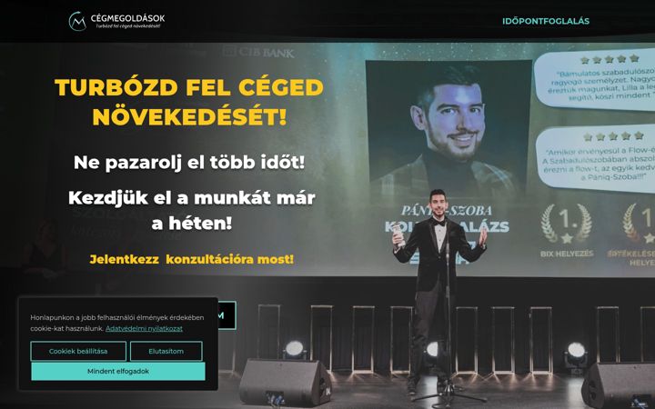 Screenshot ta' cegmegoldasok.hu
