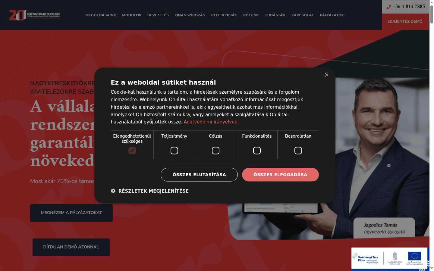 Screenshot van de toestemmingsbanner zoals getoond vóór enige interactie