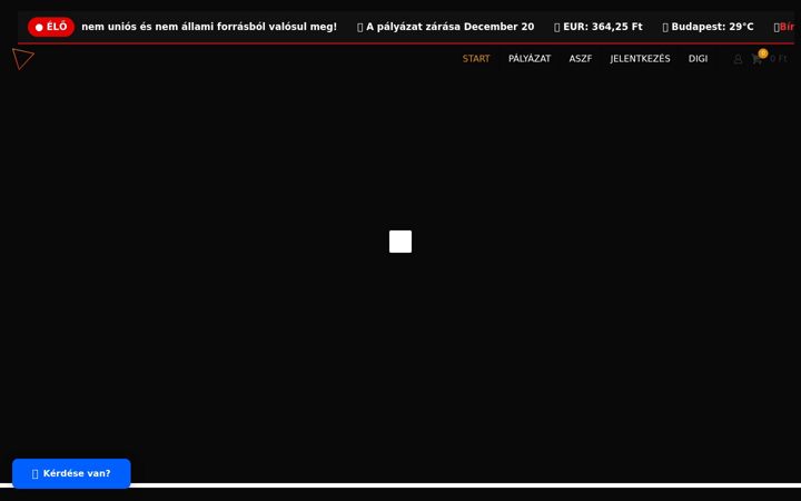 Screenshot ta' cegpalyazat.hu