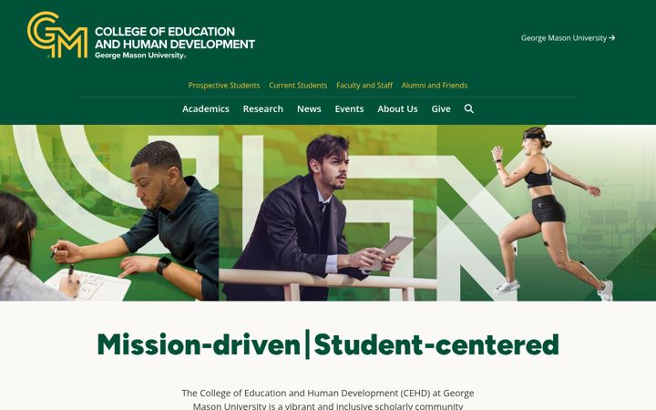 Screenshot von cehd.gmu.edu