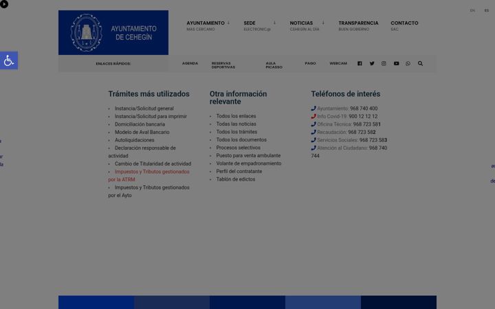 Snímek obrazovky cehegin.es