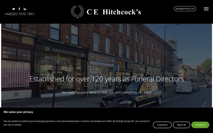 Screenshot von cehitchcocks.co.uk