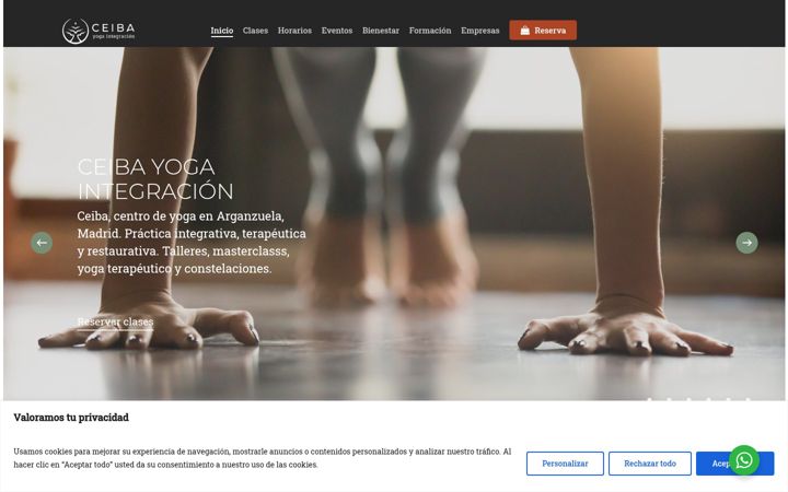 Screenshot of ceibayoga.com