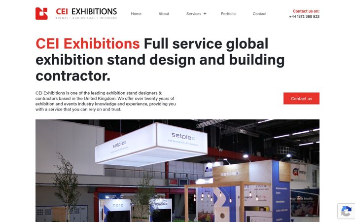 Screenshot von ceiexhibitions.co.uk