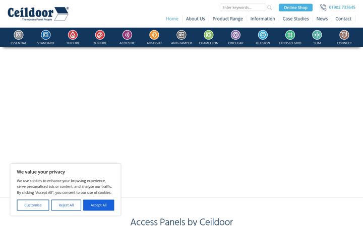 Screenshot of ceildoorproducts.co.uk