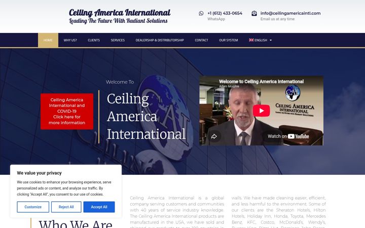Screenshot of ceilingamericaintl.com