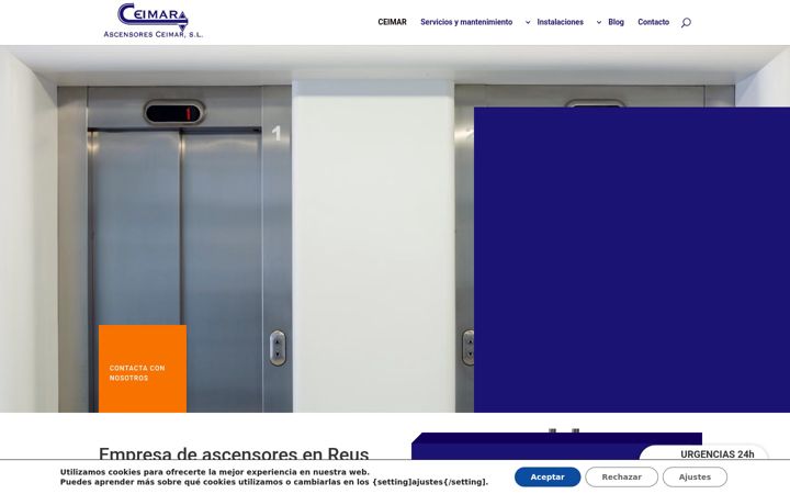 Screenshot of ceimarascensores.com