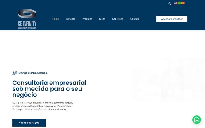 Screenshot stránky ceinfinity.com.br