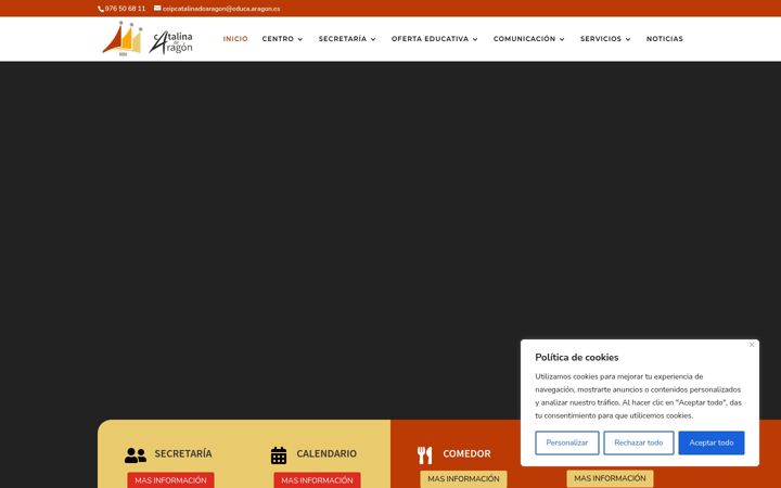 Snímek obrazovky ceipcatalinadearagon.es