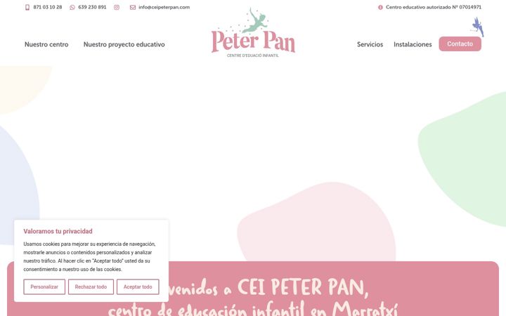 Screenshot of ceipeterpan.com