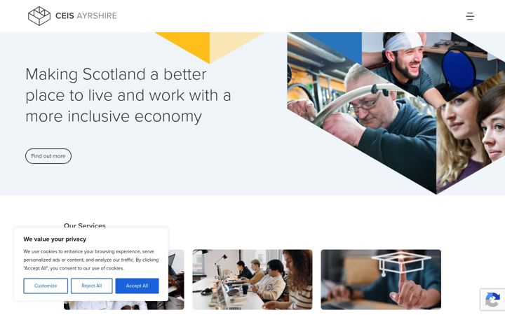Screenshot of ceisayrshire.co.uk