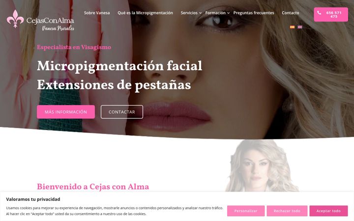 Screenshot of cejasconalma.com