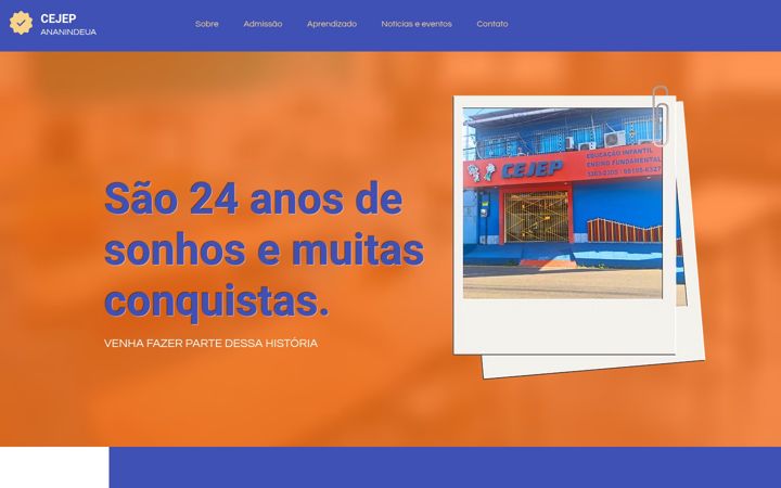 Screenshot stránky cejep.com.br