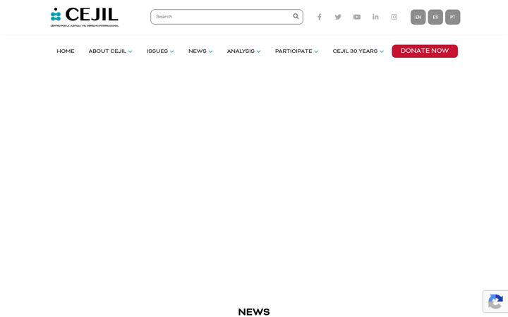 Skärmbild av cejil.org