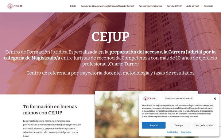 Screenshot of cejup.es