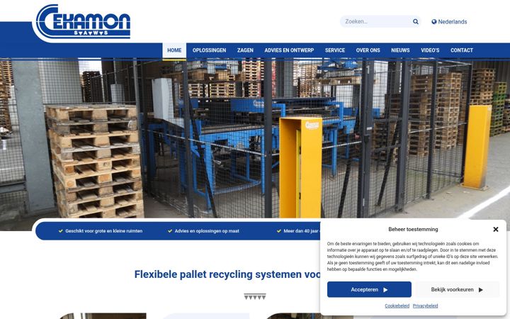 Screenshot of cekamonsaws.nl
