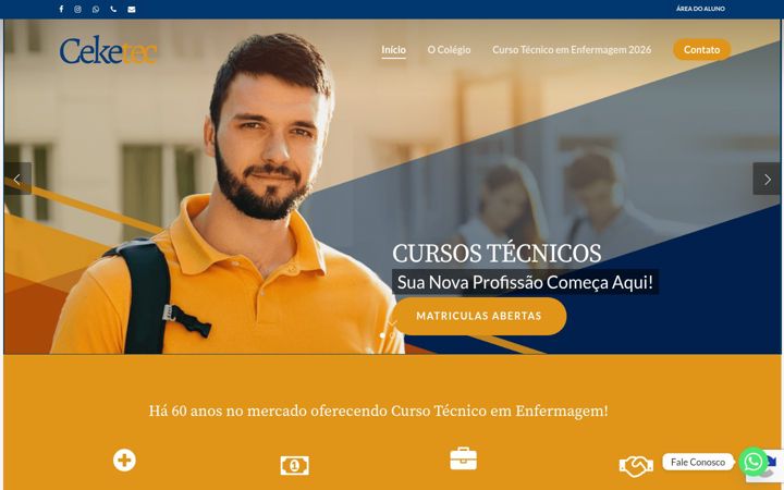 Screenshot stránky ceketec.com.br