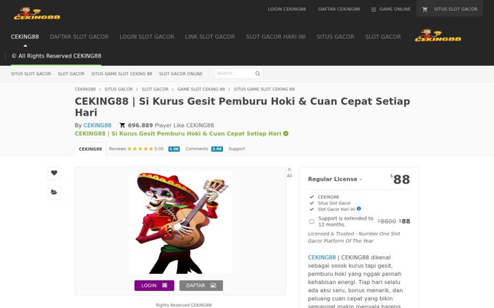 Screenshot of ceking88.com