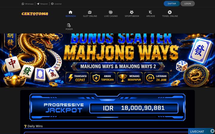 Screenshot of cektoto168.com