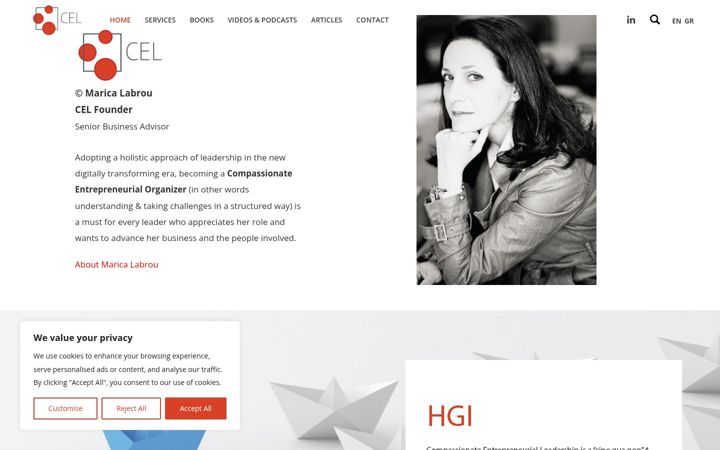 Screenshot of cel4hgi.com