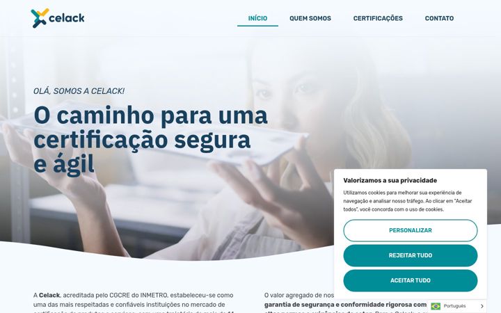 Screenshot stránky celack.com.br