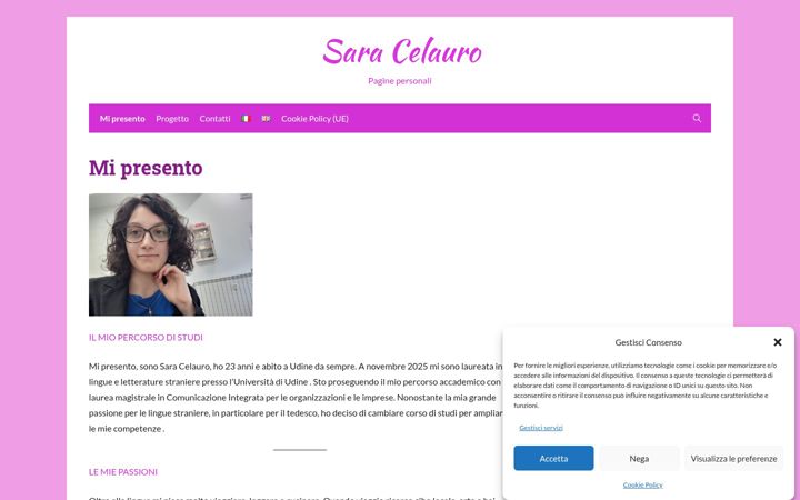 Screenshot of celaurosara.altervista.org
