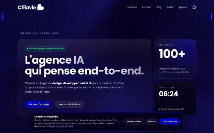 Screenshot of celavieproduction.com