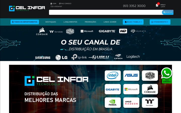 Screenshot stránky celdistribuicao.com.br