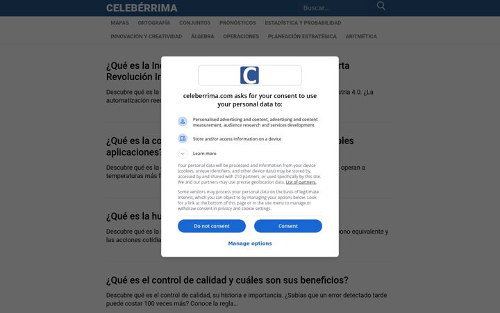 Screenshot of celeberrima.com