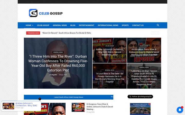 Screenshot ta' celebgossip.co.za