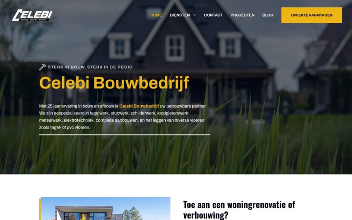 Screenshot van celebibouwbedrijf.nl