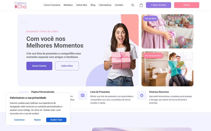 Screenshot stránky celebracha.com.br