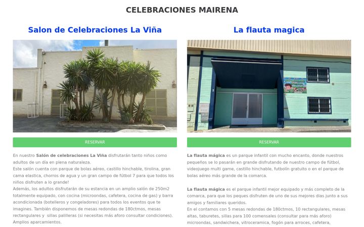 Screenshot of celebracionesmairena.com