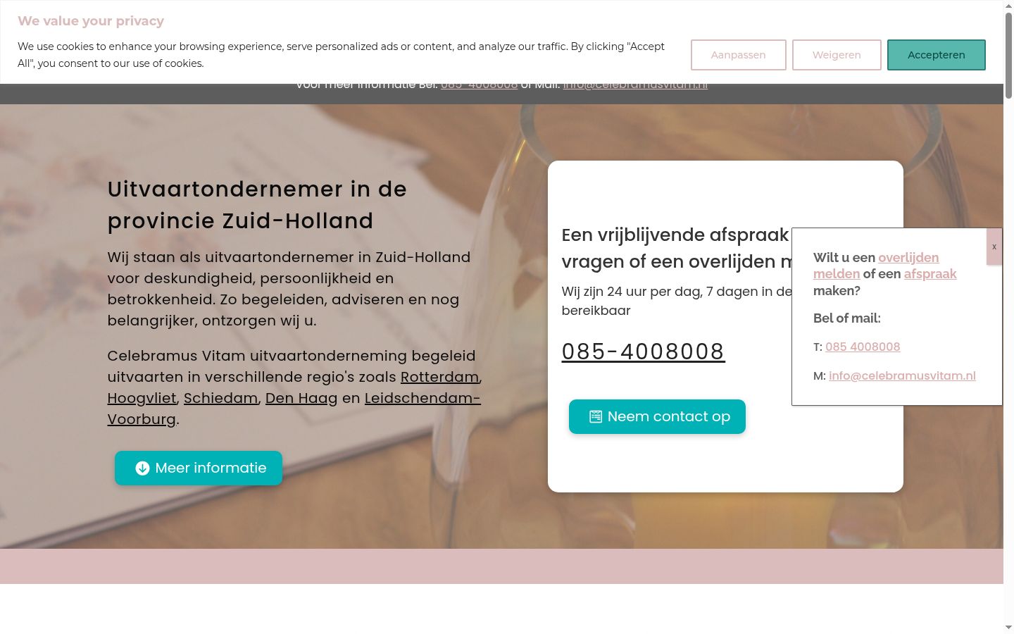 Ekrānuzņēmums ar piekrišanas baneri, kas tika rādīts pirms jebkādas mijiedarbības